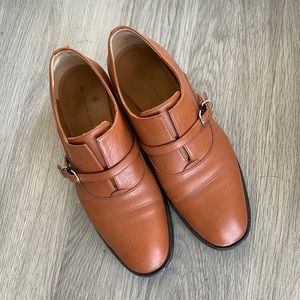 balenciaga brown leather oxford